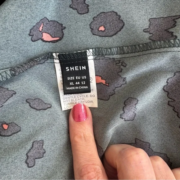 SHEIN Dark Green Animal Print Maxi Dress - Picture 4 of 5